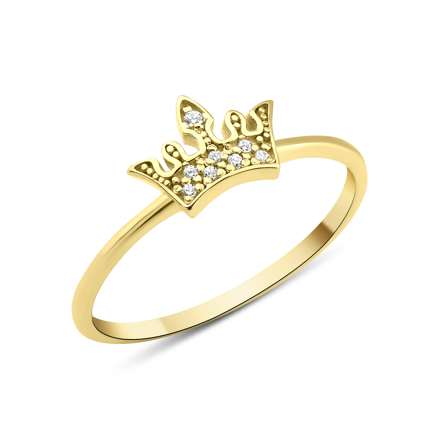 Princess Crown Altın Yüzük